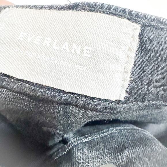 Everlane The High Rise Skinny Jean Black Denim Zip Fly Stretch Size 30 - Picture 6 of 8